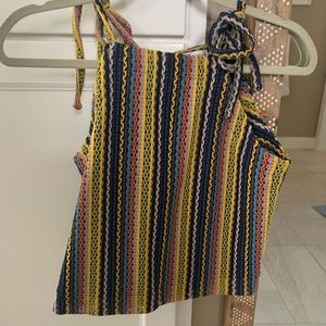 NWT - Madewell Multi-Color Tank with Shoulder Ties